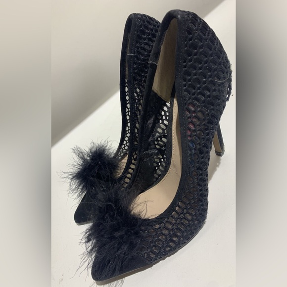 Betsey Johnson Black Mesh Heels - Picture 2 of 3